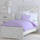 Cayboni Whitewash Twin Panel Bed from Ashley - Luna Furniture