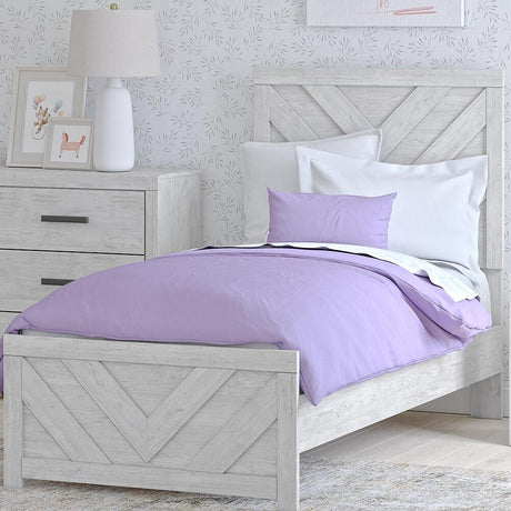 Cayboni Whitewash Twin Panel Bed from Ashley - Luna Furniture