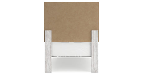 Cayboni Twin Panel Bed with Mirrored Dresser, Chest and Nightstand in Whitewash from Ashley - Luna Furniture