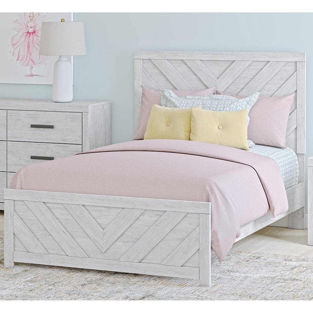 Cayboni Whitewash Full Panel Bed from Ashley - Luna Furniture