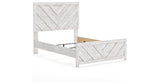 Cayboni Full Panel Bed with Dresser and 2 Nightstands in Whitewash from Ashley Furniture - Luna Furniture