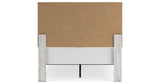 Cayboni Full Panel Bed with Mirrored Dresser, Chest and 2 Nightstands in Whitewash from Ashley Furniture - Luna Furniture