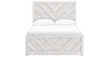 Cayboni Full Panel Bed with Dresser and 2 Nightstands in Whitewash from Ashley Furniture - Luna Furniture