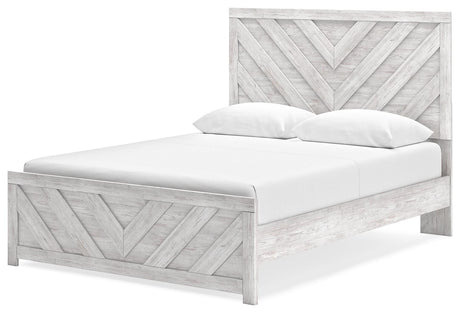 Cayboni Whitewash Queen Panel Bed, Chest and Nightstand from Ashley - Luna Furniture