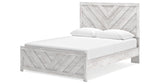 Cayboni Queen Panel Bed with Dresser and Nightstand in Whitewash from Ashley - Luna Furniture
