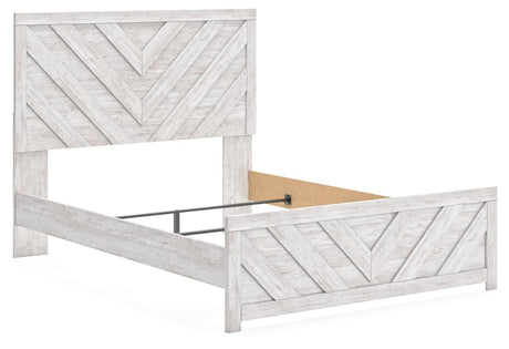 Cayboni Whitewash Queen Panel Bed, Chest and Nightstand from Ashley - Luna Furniture