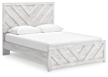 Cayboni Whitewash Queen Panel Bed, Chest and Nightstand from Ashley - Luna Furniture