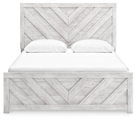 Cayboni Whitewash Queen Panel Bed, Chest and Nightstand from Ashley - Luna Furniture