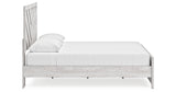 Cayboni Queen Panel Bed with Mirrored Dresser and 2 Nightstands in Whitewash from Ashley Furniture - Luna Furniture