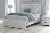 Cayboni Queen Panel Bed with Dresser in Whitewash from Ashley Furniture - Luna Furniture