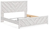 Cayboni Whitewash King Panel Bed, Dresser, Mirror and Chest from Ashley Furniture - Luna Furniture