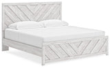 Cayboni Whitewash King Panel Bed, Dresser, Mirror and Chest from Ashley Furniture - Luna Furniture