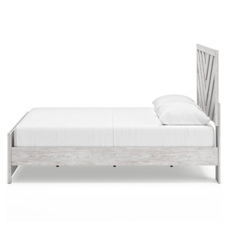 Cayboni Whitewash King Panel Bed from Ashley Furniture - Luna Furniture
