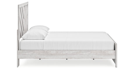Cayboni Whitewash King Panel Bed from Ashley Furniture - Luna Furniture