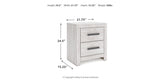 Cayboni King Panel Bed with 2 Nightstands in Whitewash from Ashley Furniture - Luna Furniture