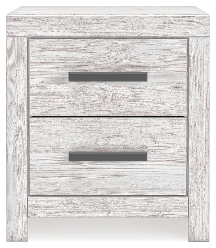 Cayboni Whitewash Full Panel Bed, Dresser, Mirror, Chest and 2 Nightstands from Ashley Furniture - Luna Furniture