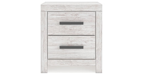 Cayboni King Panel Bed with Dresser and Nightstand in Whitewash from Ashley - Luna Furniture