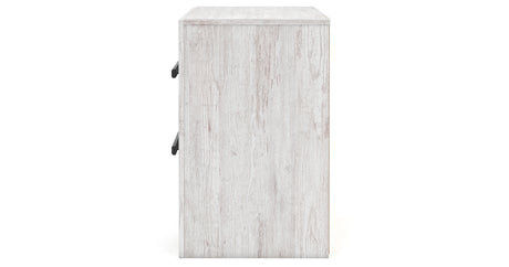 Cayboni Full Panel Bed with Mirrored Dresser and 2 Nightstands in Whitewash from Ashley Furniture - Luna Furniture