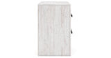 Cayboni Twin Panel Bed with Dresser and 2 Nightstands in Whitewash from Ashley Furniture - Luna Furniture