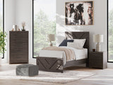 Prendonea Charcoal Twin Panel Bed from Ashley - Luna Furniture