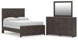 Prendonea Full Panel Bed, Dresser and Mirror from Ashley Furniture - Luna Furniture