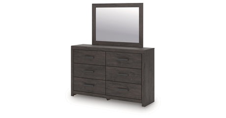 Prendonea Charcoal Dresser and Mirror from Ashley - Luna Furniture