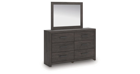 Prendonea Charcoal Dresser and Mirror from Ashley - Luna Furniture