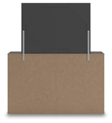 Prendonea Dark Charcoal Queen Panel Bed, Dresser, Mirror and Nightstand from Ashley - Luna Furniture