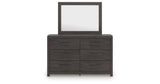 Prendonea Charcoal Dresser and Mirror from Ashley - Luna Furniture