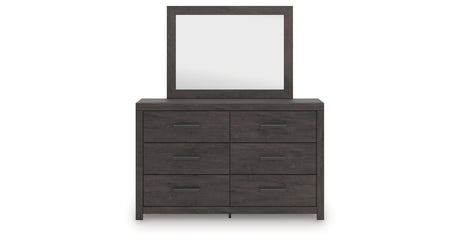 Prendonea Charcoal Dresser and Mirror from Ashley - Luna Furniture