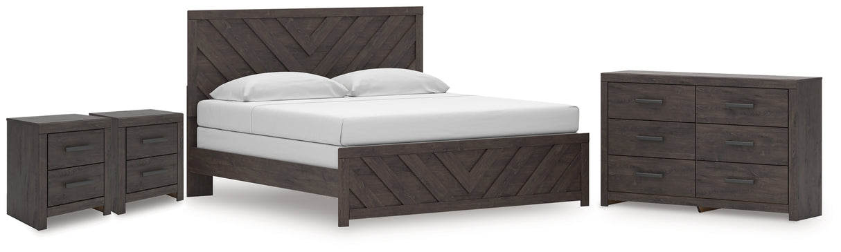 Prendonea King Panel Bed, Dresser and 2 Nightstands from Ashley - Luna Furniture