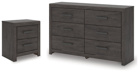 Prendonea Charcoal Dresser and Nightstand from Ashley - Luna Furniture