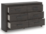 Prendonea Charcoal Dresser and Nightstand