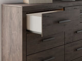 Prendonea Dark Charcoal Queen Panel Bed, Dresser and Nightstand from Ashley - Luna Furniture