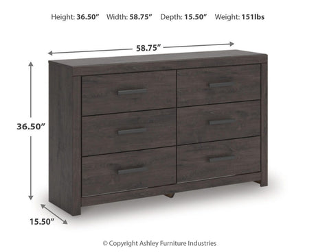 Prendonea Charcoal Dresser and Nightstand from Ashley - Luna Furniture