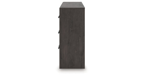 Prendonea Dark Charcoal Queen Panel Bed, Dresser and Nightstand from Ashley - Luna Furniture