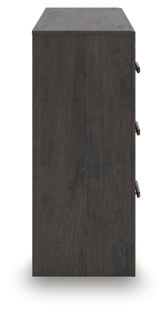 Prendonea Charcoal Dresser and Nightstand