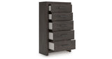 Prendonea Charcoal Chest of Drawers from Ashley - Luna Furniture