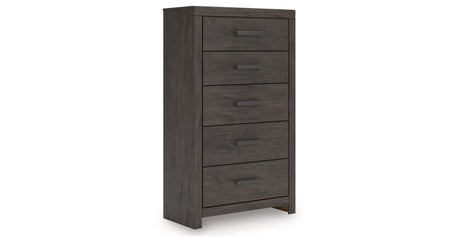 Prendonea Charcoal Chest of Drawers from Ashley - Luna Furniture