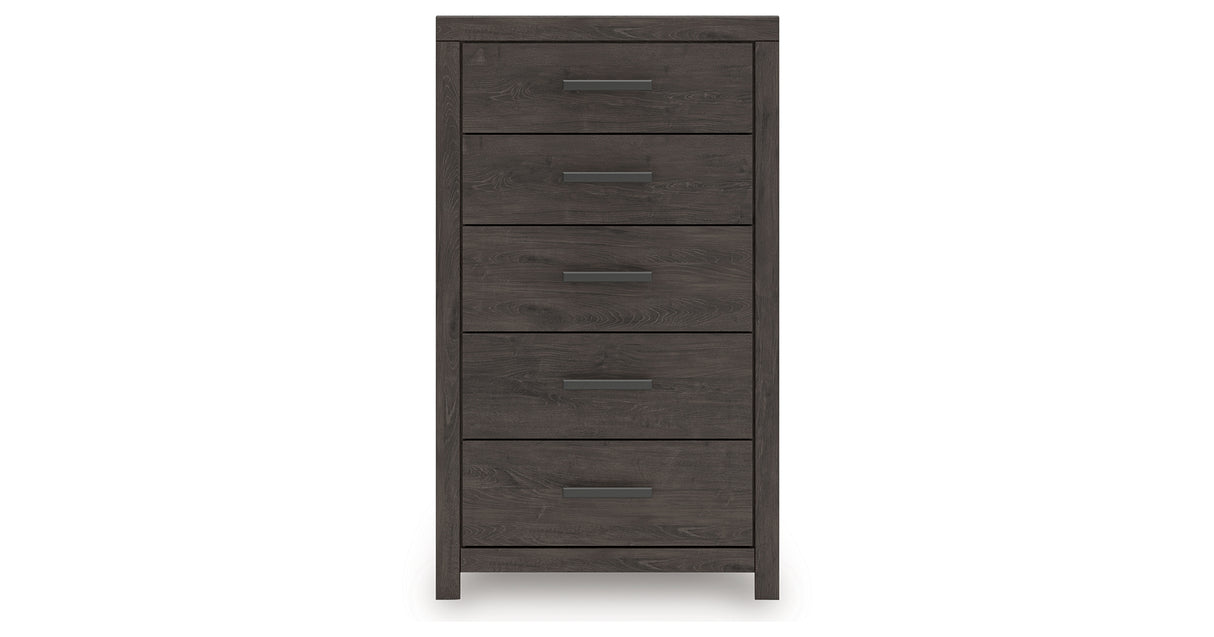 Prendonea Charcoal Chest of Drawers from Ashley - Luna Furniture
