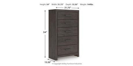 Prendonea Full Panel Bed, Dresser, Mirror, Chest and Nightstand from Ashley Furniture - Luna Furniture