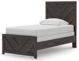 Prendonea Charcoal Twin Panel Bed from Ashley - Luna Furniture