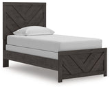 Prendonea Charcoal Twin Panel Bed from Ashley - Luna Furniture