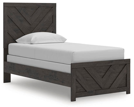 Prendonea Charcoal Twin Panel Bed from Ashley Furniture - Luna Furniture
