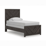 Prendonea Charcoal Twin Panel Bed from Ashley - Luna Furniture
