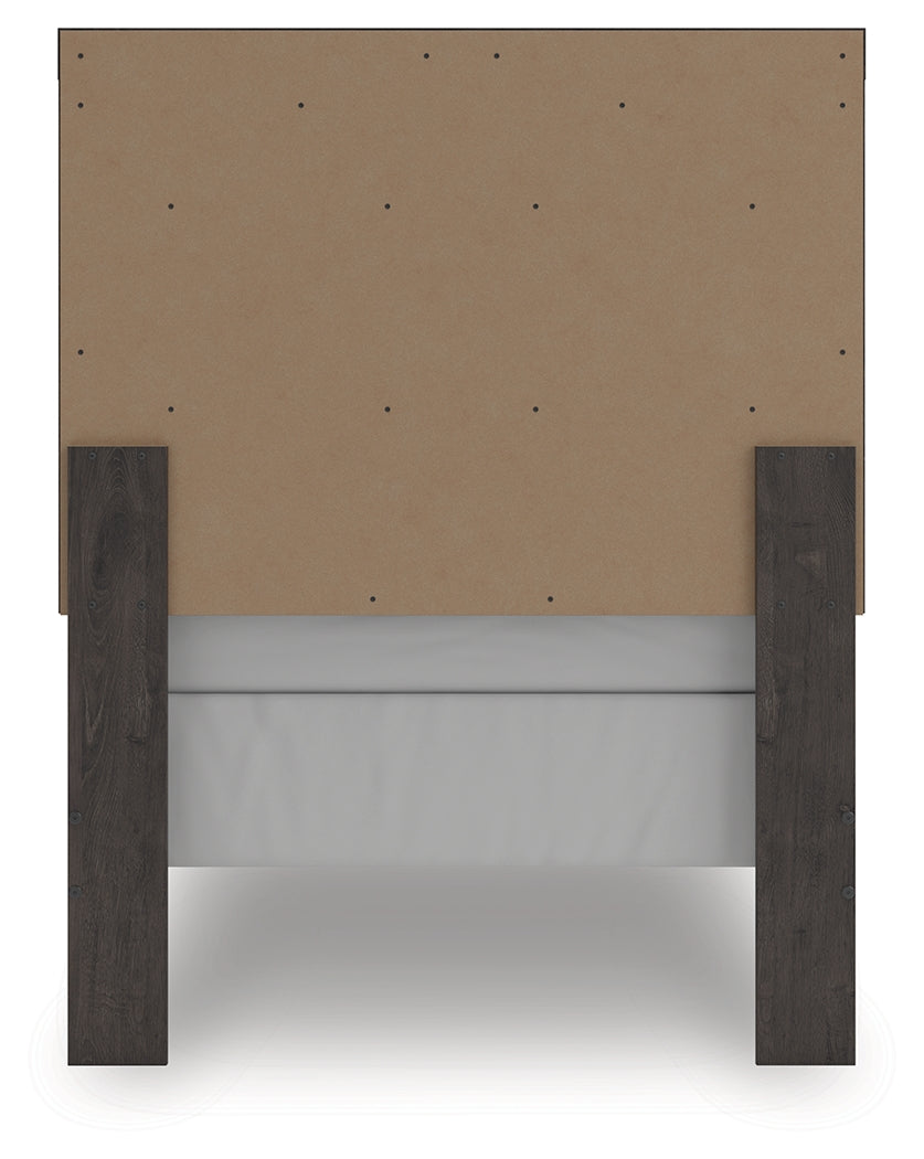 Prendonea Charcoal Twin Panel Bed from Ashley - Luna Furniture