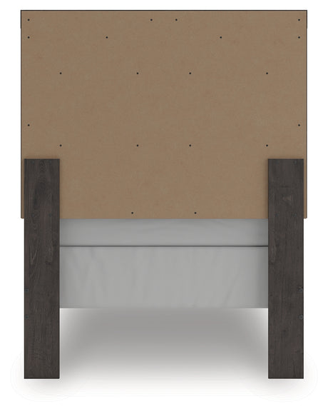 Prendonea Charcoal Twin Panel Bed from Ashley - Luna Furniture