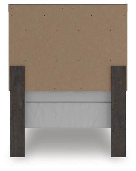 Prendonea Charcoal Twin Panel Bed from Ashley Furniture - Luna Furniture