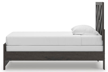 Prendonea Charcoal Twin Panel Bed from Ashley Furniture - Luna Furniture