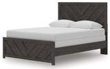 Prendonea Dark Charcoal Queen Panel Bed, Dresser and Nightstand from Ashley - Luna Furniture